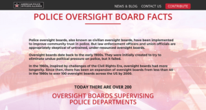 Police Oversight Board Facts - American Police Officers Alliance