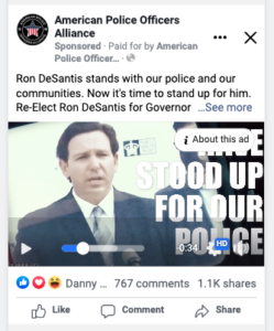 Ron DeSantis 2022 Facebook Ads Florida GOTV Campaign