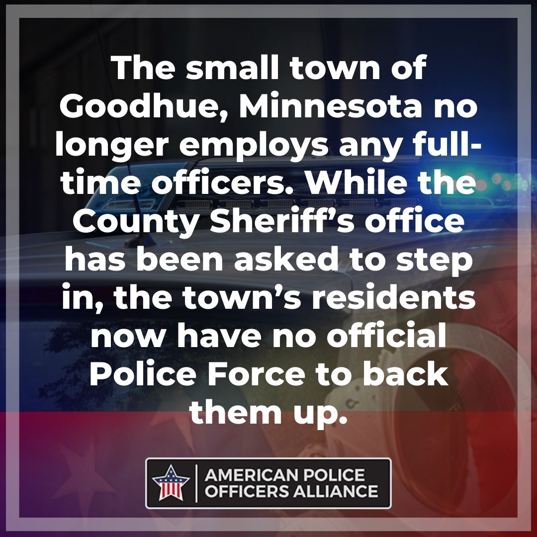 Minnesota Entire Goodhue Police Department Resigns Due to Low Police Pay